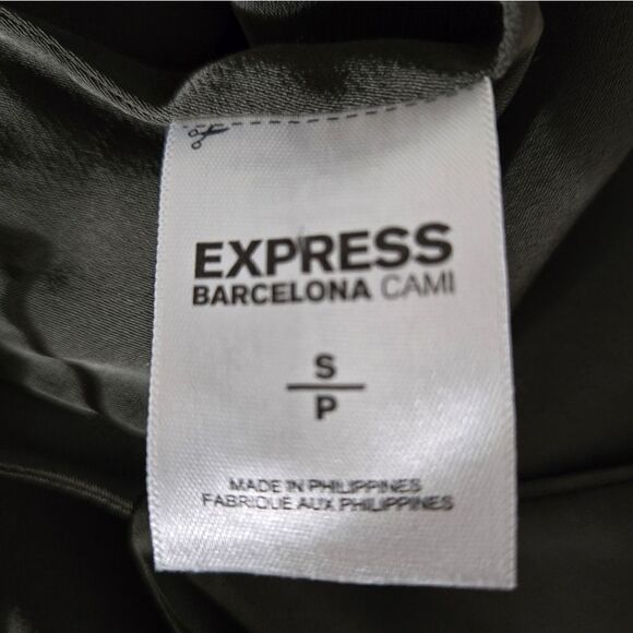 Express Brownish Green Satin Halter Top - Picture 6 of 6